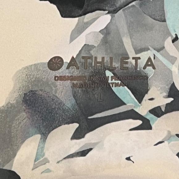 Athleta Performance Legging Womens Large Floral Side‎ Pockets - Picture 6 of 8
